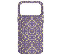 Custodia per iPhone 17 Pro Max Royal Purple Yellow Triangle Circle Dots Round Art Pattern