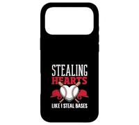 Custodia per iPhone 17 Pro Max Rubare cuori come rubo basi giocatore di baseball