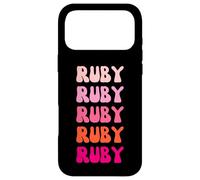 Custodia per iPhone 17 Pro Max Ruby Retro Stack Design