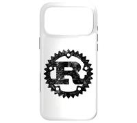 Custodia per iPhone 17 Pro Max Rust Programming Logo Distressed Vintage Lettera R