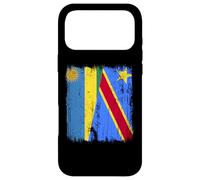 Custodia per iPhone 17 Pro Max Rwanda Congo Half Flag Ruandese Congolese Pride Jersey