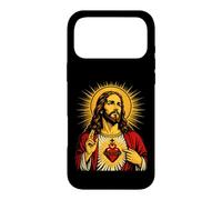 Custodia per iPhone 17 Pro Max Sacro Gesù Cuore Pop Art Halo Christian Icona devozionale