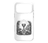 Custodia per iPhone 17 Pro Max Sacro Graal Leggenda Arturiana Sacro Calice Line Art