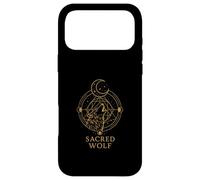 Custodia per iPhone 17 Pro Max Sacro Lupo Luna Geometria Line Art Design