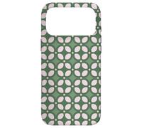 Custodia per iPhone 17 Pro Max Sage Green Rounded Squares Geometric Art Nouveau Pattern