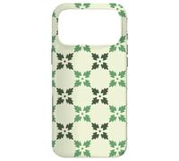 Custodia per iPhone 17 Pro Max Sage Green Stars Leaves Cross Flower Nature-Inspired Pattern