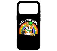 Custodia per iPhone 17 Pro Max Saint Patrick's Day St. Paddy's Irish Luck O Corgi Dog Lover