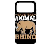 Custodia per iPhone 17 Pro Max Salva il rinoceronte animale