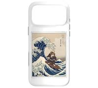 Custodia per iPhone 17 Pro Max Samurai Cat Surf La Grande Onda Off Kanagawa Ukiyo-e Art