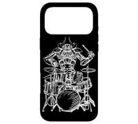 Custodia per iPhone 17 Pro Max Samurai che suona la batteria batteria rock batterista divertente musicista band