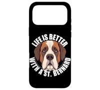 Custodia per iPhone 17 Pro Max San Bernardo Amante La vita è meglio con San Bernardo Cane