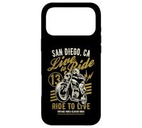Custodia per iPhone 17 Pro Max San Diego California Motociclista Biker Skull Rider Design