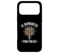 Custodia per iPhone 17 Pro Max Santa Bernadette prega per noi Chiesa cattolica