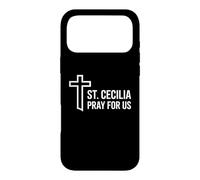 Custodia per iPhone 17 Pro Max Santa Cecilia Prega per noi Patrono della Musica Cattolica