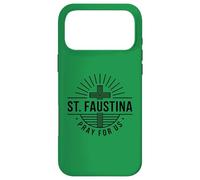 Custodia per iPhone 17 Pro Max Santa Faustina Prega Per Noi Croce Cattolica
