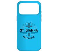 Custodia per iPhone 17 Pro Max Santa Gianna Prega per noi Croce Cattolica Design
