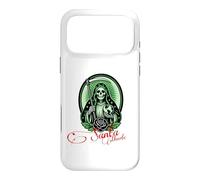Custodia per iPhone 17 Pro Max Santa Muerte - Globo verde Justice Falce Folk Saint Rose