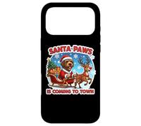 Custodia per iPhone 17 Pro Max Santa Paws sta arrivando in città Natale Spinone Italiano Dog