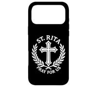 Custodia per iPhone 17 Pro Max Santa Rita prega per noi cristiani cattolici