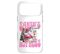 Custodia per iPhone 17 Pro Max Santa's Favorite Hot Mess Funny Flamingo Christmas Cocktail