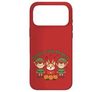 Custodia per iPhone 17 Pro Max Santa's Little Helpers Christmas Elves Corgi Dog Holiday