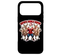 Custodia per iPhone 17 Pro Max Santa's Swole Squad, allenamento natalizio in palestra, squadra, amici