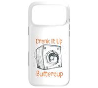Custodia per iPhone 17 Pro Max Sarcastico amante della musica Crank it up Buttercup