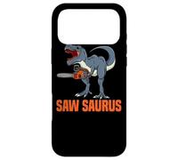 Custodia per iPhone 17 Pro Max Saw Saurus Motosega T-Rex Boscaiolo
