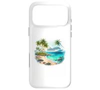 Custodia per iPhone 17 Pro Max Scena tropicale delle vacanze sulla spiaggia dell'oceano della nave da croci