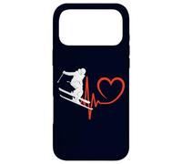 Custodia per iPhone 17 Pro Max Sci Freestyle Heartbeat Sciatore Sport Invernali ECG Pulse