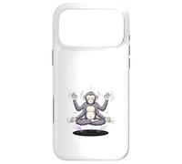 Custodia per iPhone 17 Pro Max Scimmia Meditante Quattro Braccia Yoga Zen Divertente