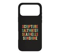 Custodia per iPhone 17 Pro Max Scripture Acqua salata Conchiglie Sole Viaggio Cristiano Fede