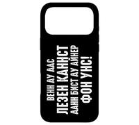 Custodia per iPhone 17 Pro Max Scritta in Russia in lingua tedesca "Wenn du das like kannst Russen"
