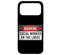 Custodia per iPhone 17 Pro Max Segnale di avvertimento - Assistente sociale sulla citazione di lavoro divertente sciolto