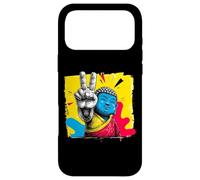 Custodia per iPhone 17 Pro Max Segno della pace Buddha sorridente Pop Art Zen Graphic Spiritual