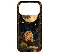 Custodia per iPhone 17 Pro Max Segno zodiacale Leone Art Deco Astrologia Celeste Luna Leone