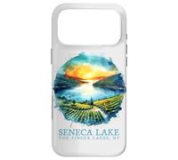 Custodia per iPhone 17 Pro Max Seneca Lake Sunset Vineyard Finger Lakes NY Arte nostalgica