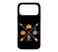 Custodia per iPhone 17 Pro Max Sensazione autunnale con zucca, tè e falò
