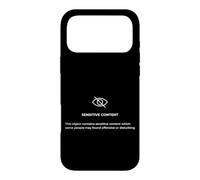 Custodia per iPhone 17 Pro Max Sensitive Content Quote Illustration Novelty Graphic Designs