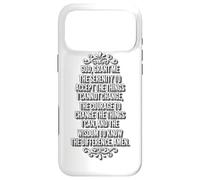 Custodia per iPhone 17 Pro Max Serenità Preghiera Parole Sobrietà Inspirational