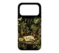 Custodia per iPhone 17 Pro Max Serra vintage botanica panchina da vaso, design naturale