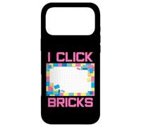 Custodia per iPhone 17 Pro Max Set di mattoncini colorati I Click Bricks Toy Builder Hobby