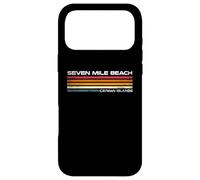 Custodia per iPhone 17 Pro Max Seven Mile Beach Isole Cayman Design retrò a strisce