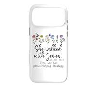 Custodia per iPhone 17 Pro Max She Walked with Jesus Isaiah 41:10 Bible Verse Christian God