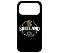 Custodia per iPhone 17 Pro Max Shetland Scozia Isole del Nord Coordinate Etichetta