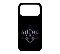 Custodia per iPhone 17 Pro Max Shine Like A Diamond Viola Motivazione Energia Positiva