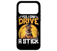 Custodia per iPhone 17 Pro Max Sì, posso guidare un bastone, pastore tedesco, Halloween
