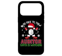 Custodia per iPhone 17 Pro Max Sii gentile con il revisore dei conti Babbo Natale sta