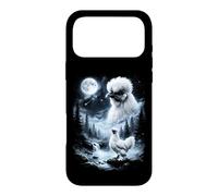 Custodia per iPhone 17 Pro Max Silkie Pollo Ululando alla Luna 90's Retro