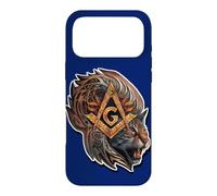 Custodia per iPhone 17 Pro Max Simbolo massonico con "una potente tigre", massone S&C
